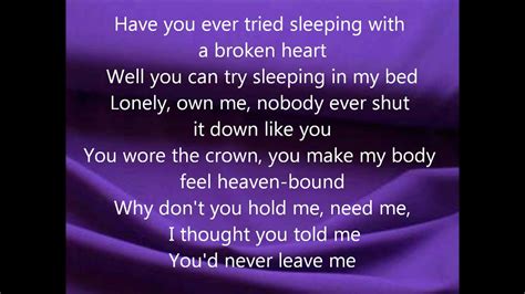 try sleeping with a broken heart lyrics